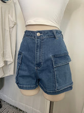 Load image into Gallery viewer, Cargo Denim Shorts
