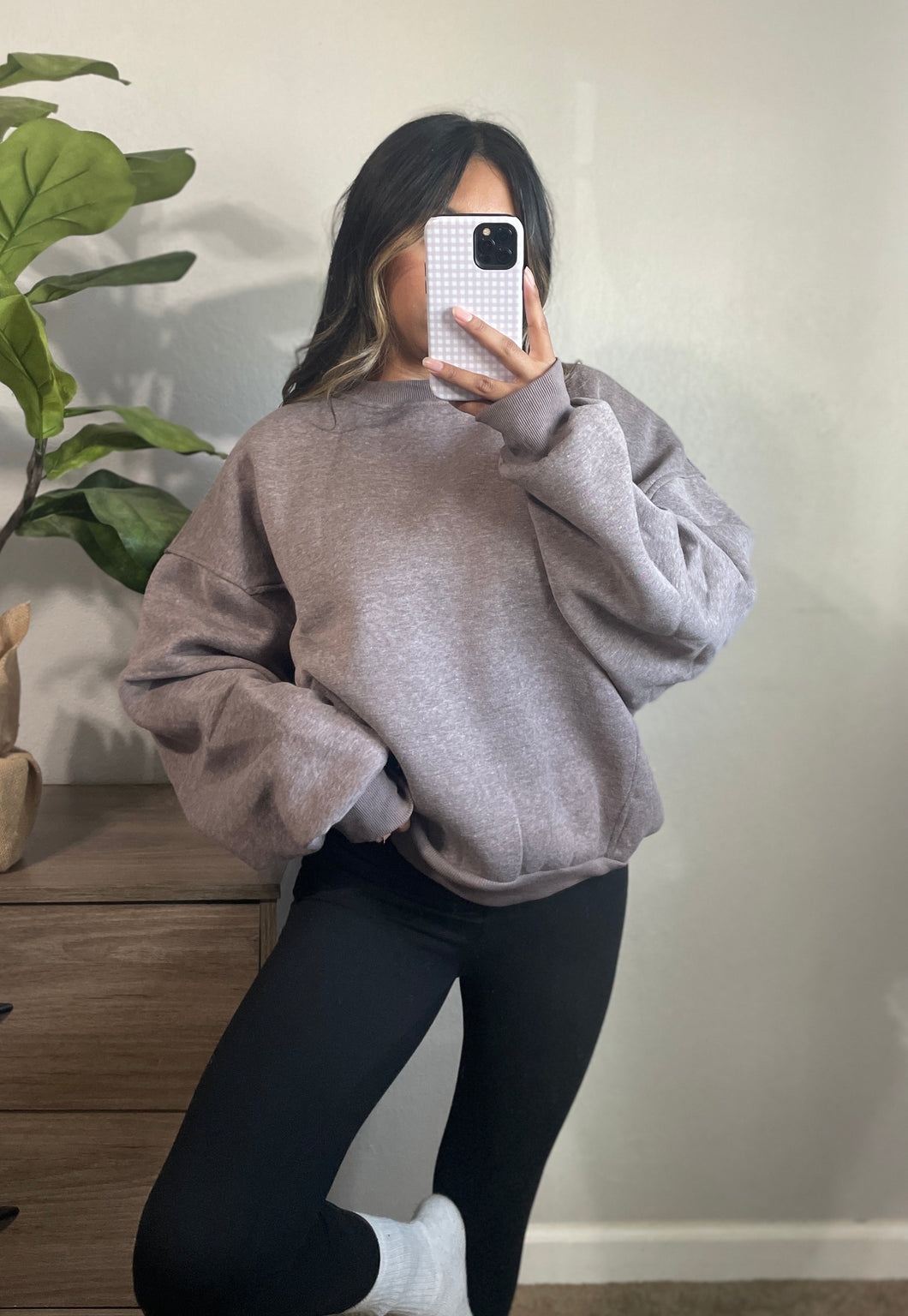 Oversized Crewneck - Walnut