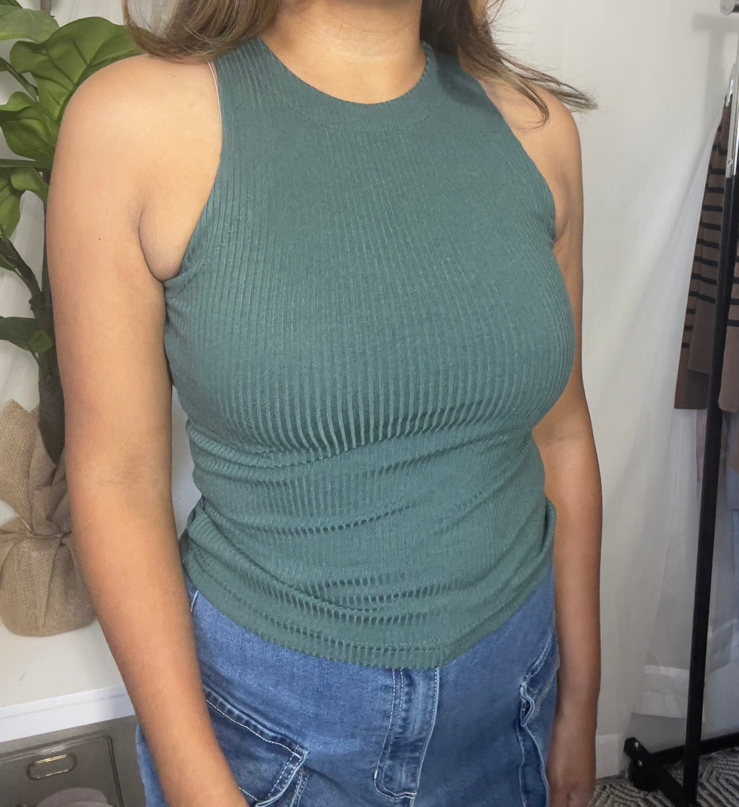 Green Knit Tank