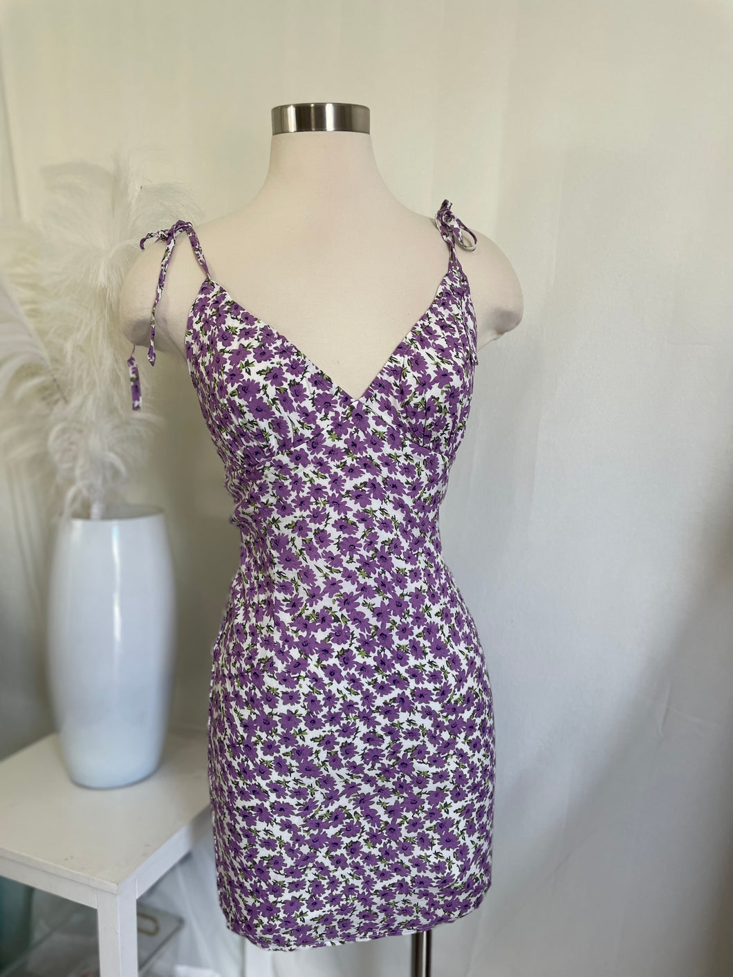 Lavender Floral Dress