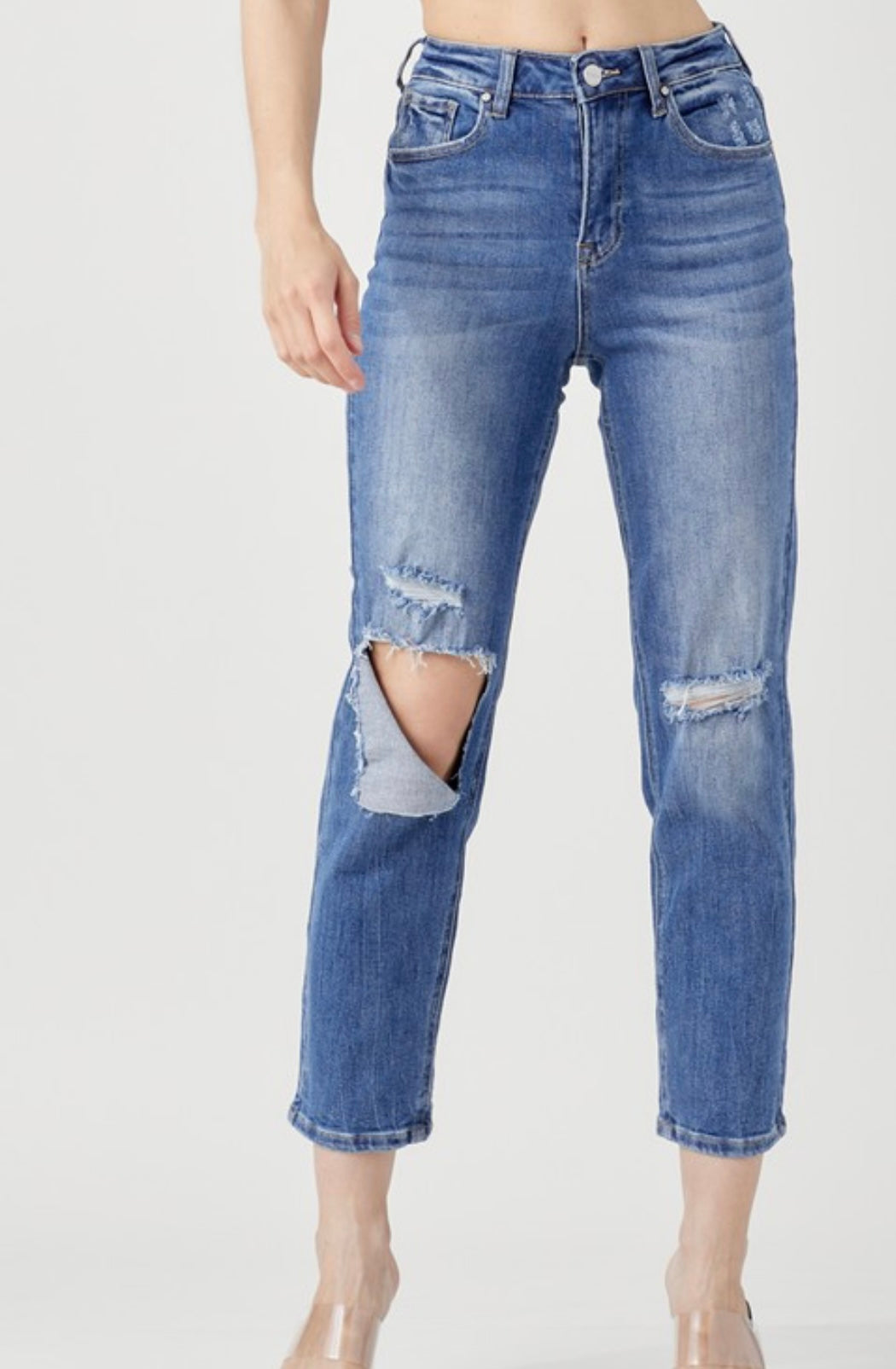 Ella Distressed Denim Jeans