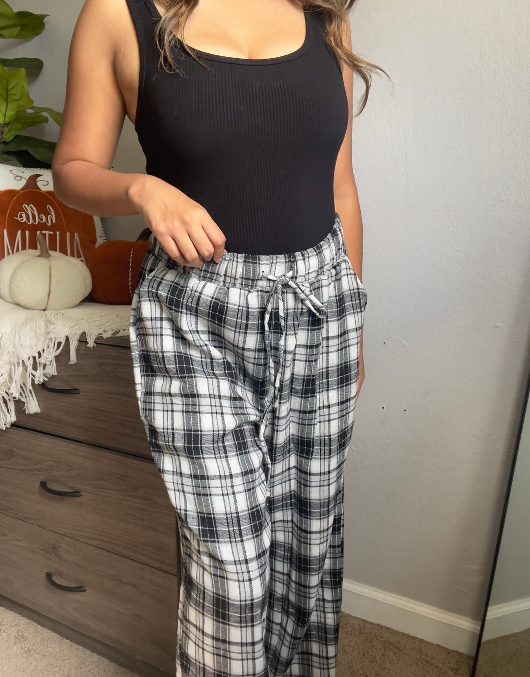 Plaid Bottoms - Black